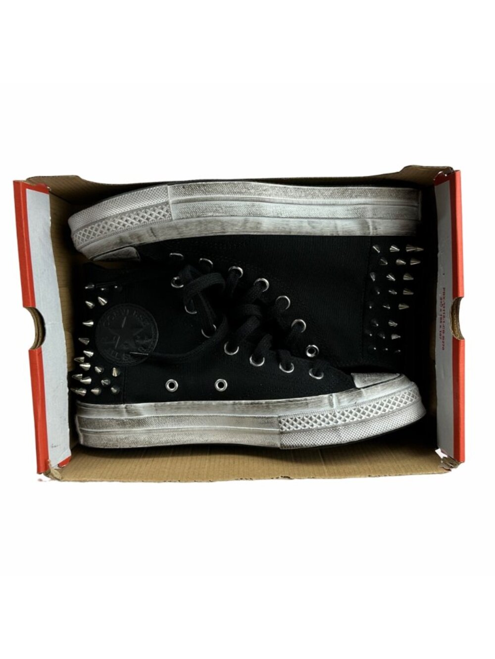 ❤️Rare Converse Chuck 70 Hi Womens Shoes Sz 5 Studded Sneaker Edge Punk A07207C - Picture 7 of 13